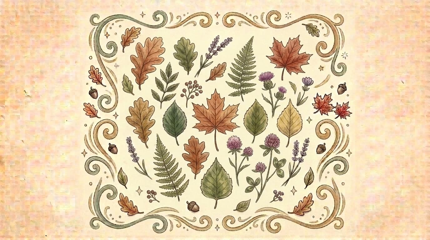 Illustration pressed leaves, article « The 5E Lesson Plan: A Practical Guide for K-12 Teachers »